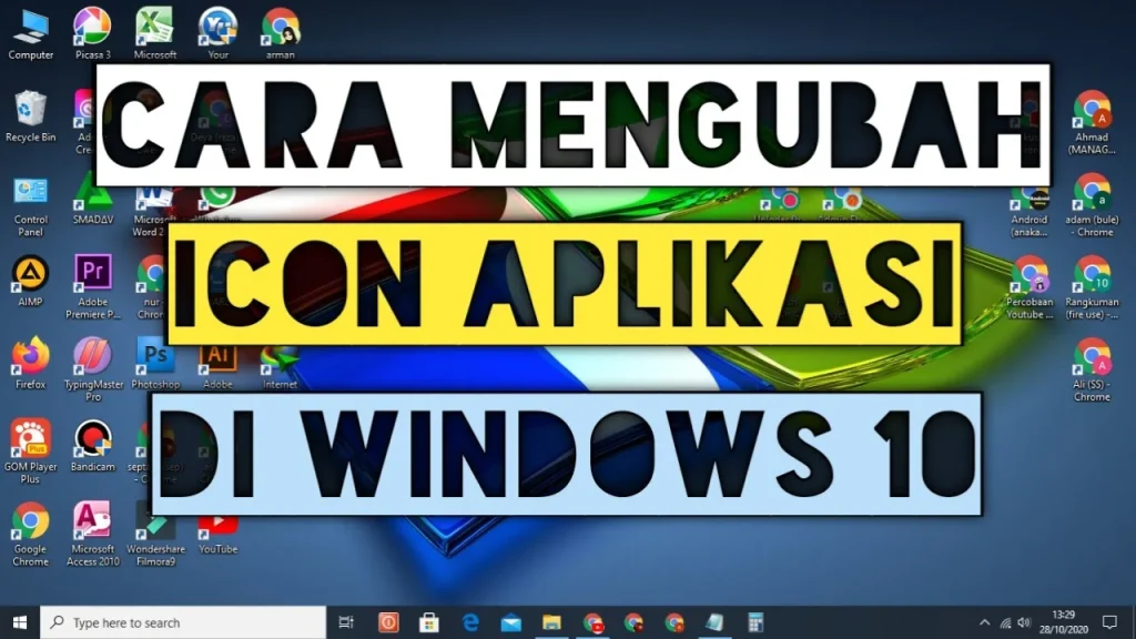 Cara Mengganti Icon Aplikasi Di Laptop / Pc - YouTube