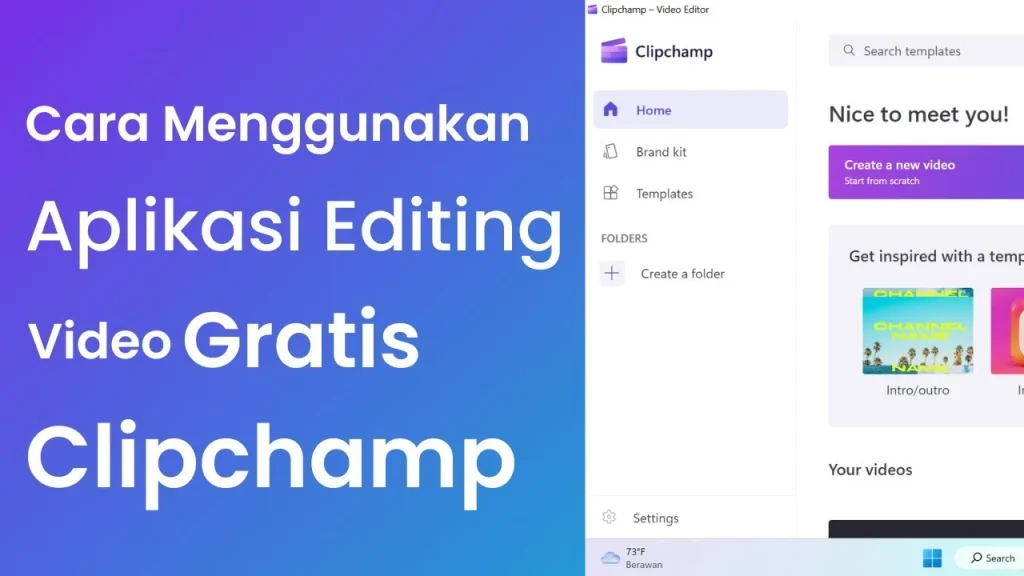 CARA MENGGUNAKAN APLIKASI EDITING VIDEO GRATIS CLIPCHAMP - YouTube